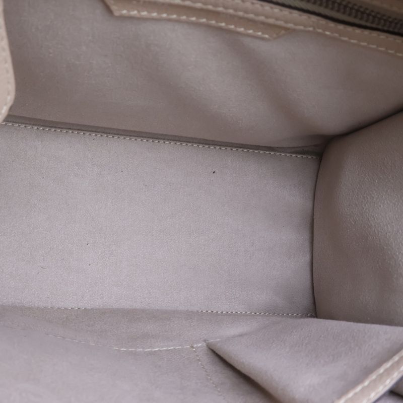 Celine Luggage Micro Beige Leather Handbag