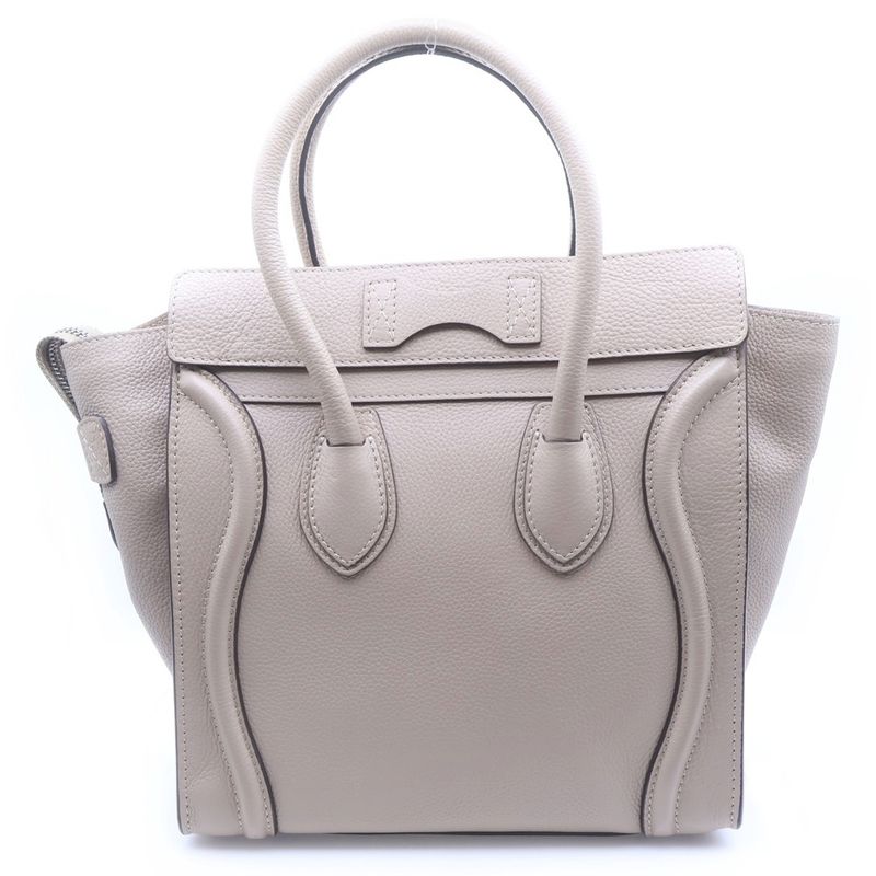 Celine Luggage Micro Beige Leather Handbag