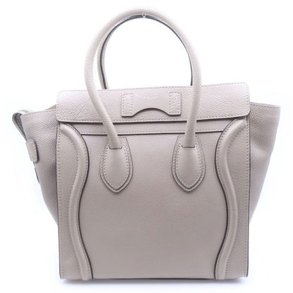 Celine Luggage Micro Beige Leather Handbag