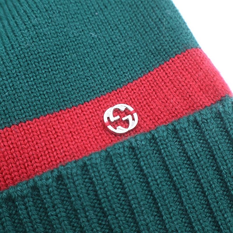 Gucci Double Knit Hat Green Red