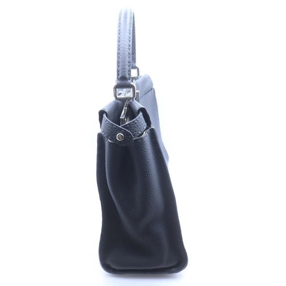 Fendi Peekaboo Selleria 2-Way Handbag Shoulder Gray Leather