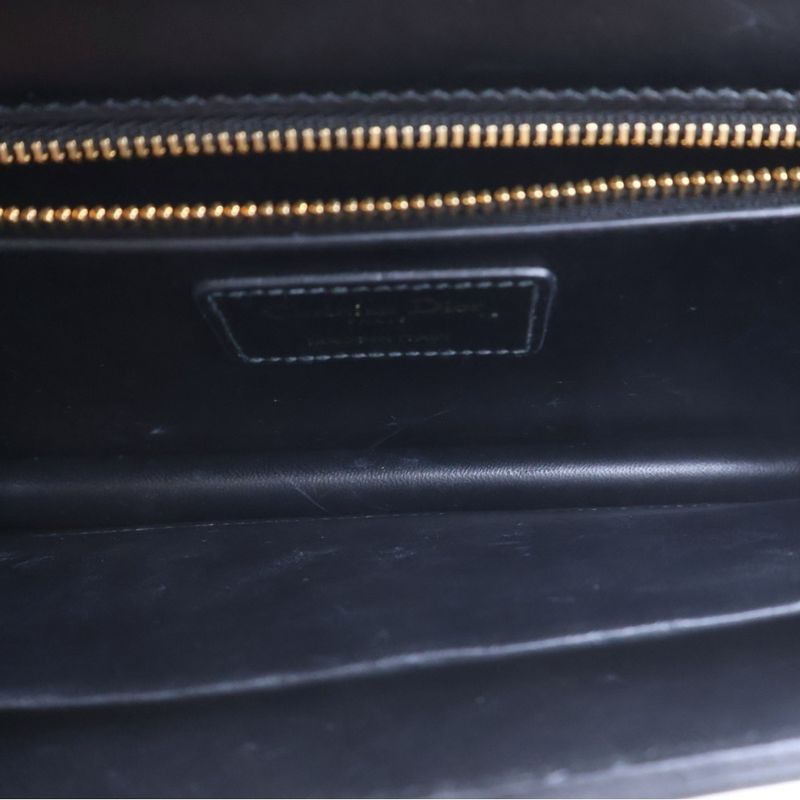 Dior 30 Montaigne Cdlogo Leather Shoulder Bag Gold Black