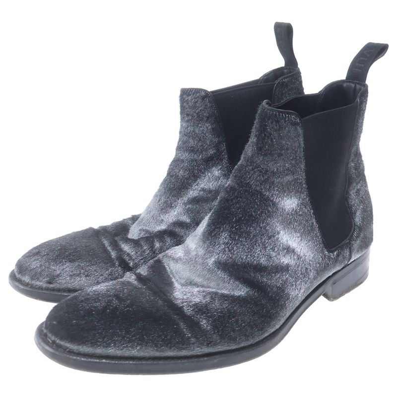 Louis Vuitton Halaco Side Gore Chelsea Boots Black Silver