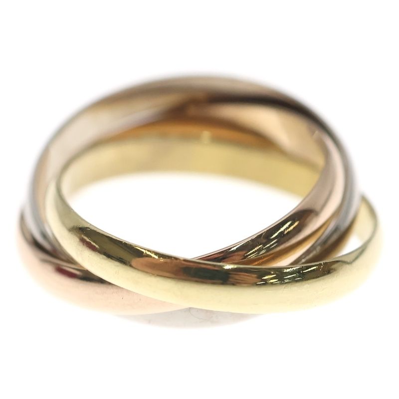 Cartier Trinity Small Ring Yellow Gold Pink White PG WG 50