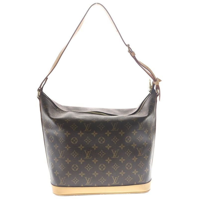 Louis Vuitton Sharon Stone Amfar Three Monogram Leather Shoulder Bag Gold Brown