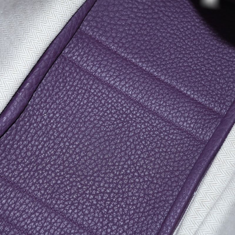 Hermes Garden Party TPM Negonda Leather Tote Purple Silver