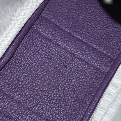 Hermes Garden Party TPM Negonda Leather Tote Purple Silver