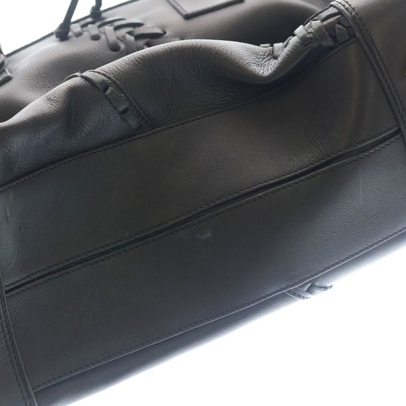 Loewe Amazona 36 Mini Boston Bag Black Lace Leather Gold