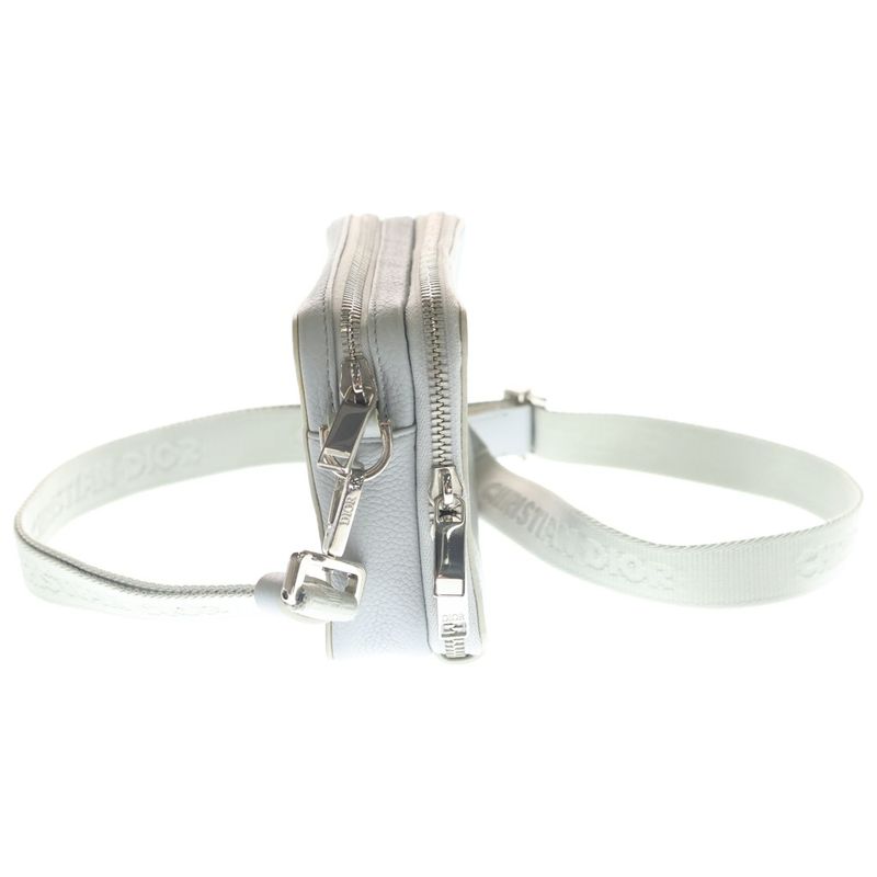 Dior Air Wings Messenger Bag Mini Gray Leather Silver