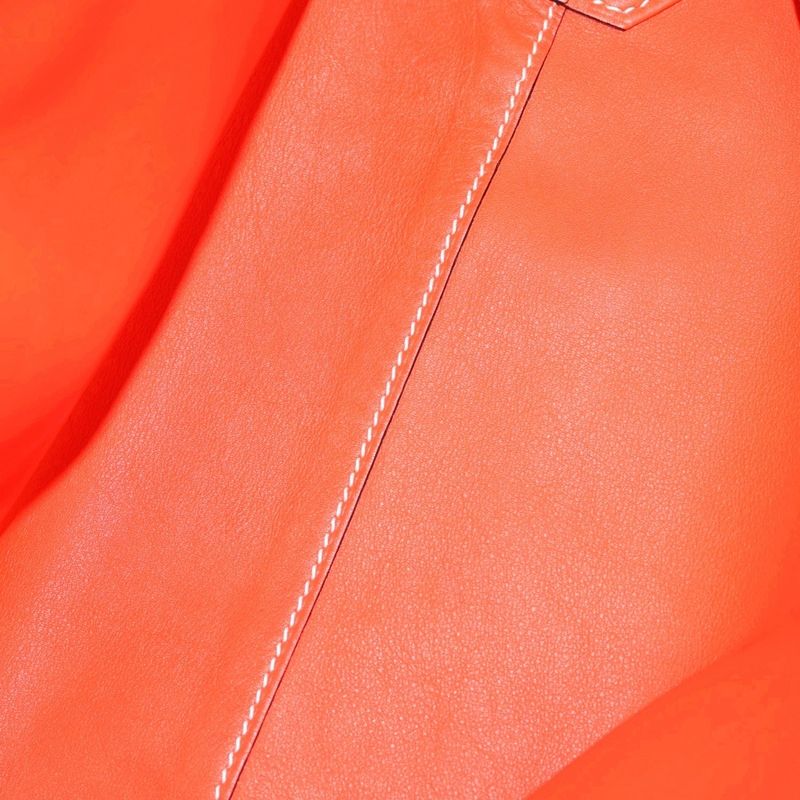 Hermes Double Sens 28 Swift Leather Shoulder Tote Navy Orange