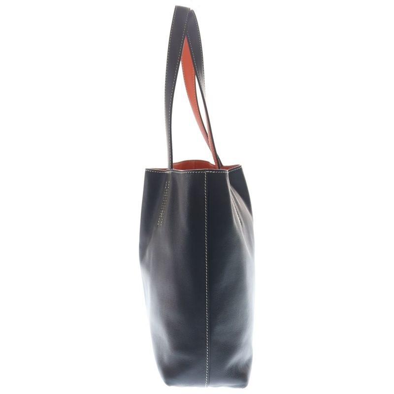 Hermes Double Sens 28 Swift Leather Shoulder Tote Navy Orange