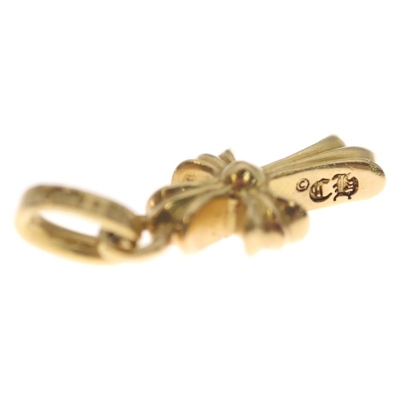 Chrome Hearts 22k Crs Bbyfat P Dia Baby Fat Cross Pave Diamond Pendant Top Gold