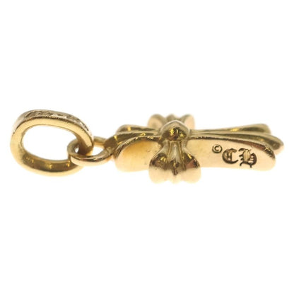 Chrome Hearts 22k Crs Bbyfat P Dia Baby Fat Cross Pave Diamond Pendant Top Gold