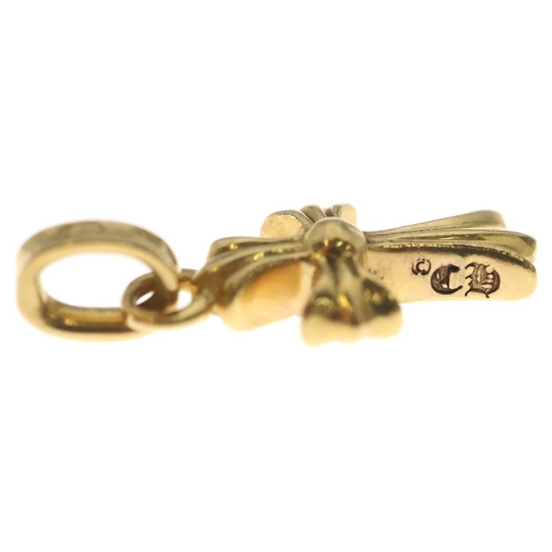 Chrome Hearts 22k Crs Bbyfat P Dia Baby Fat Cross Pave Diamond Pendant Top Gold