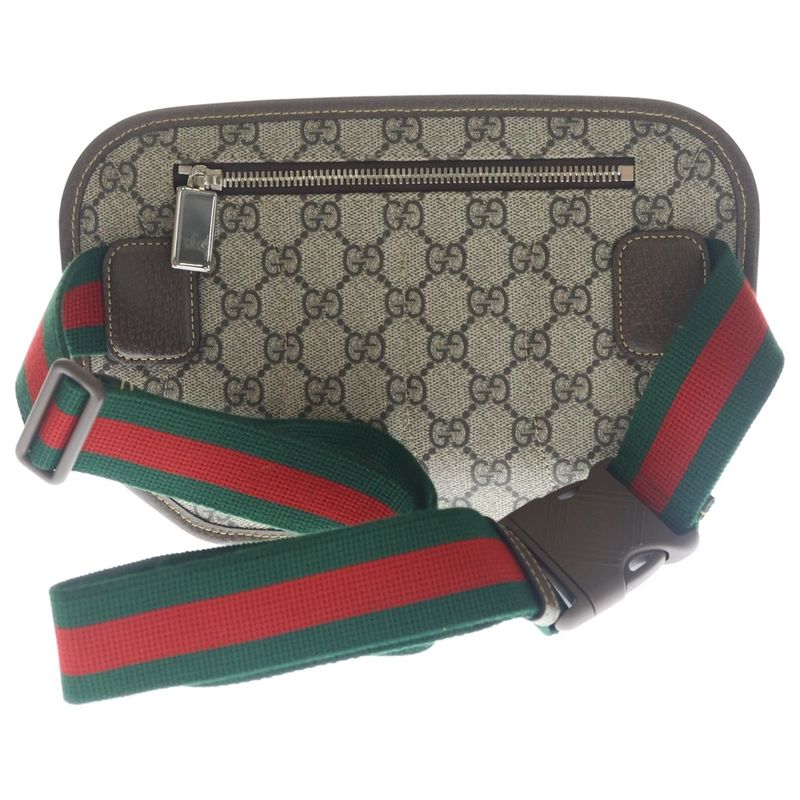 Gucci GG Supreme Belt Bag Waist Pouch Brown