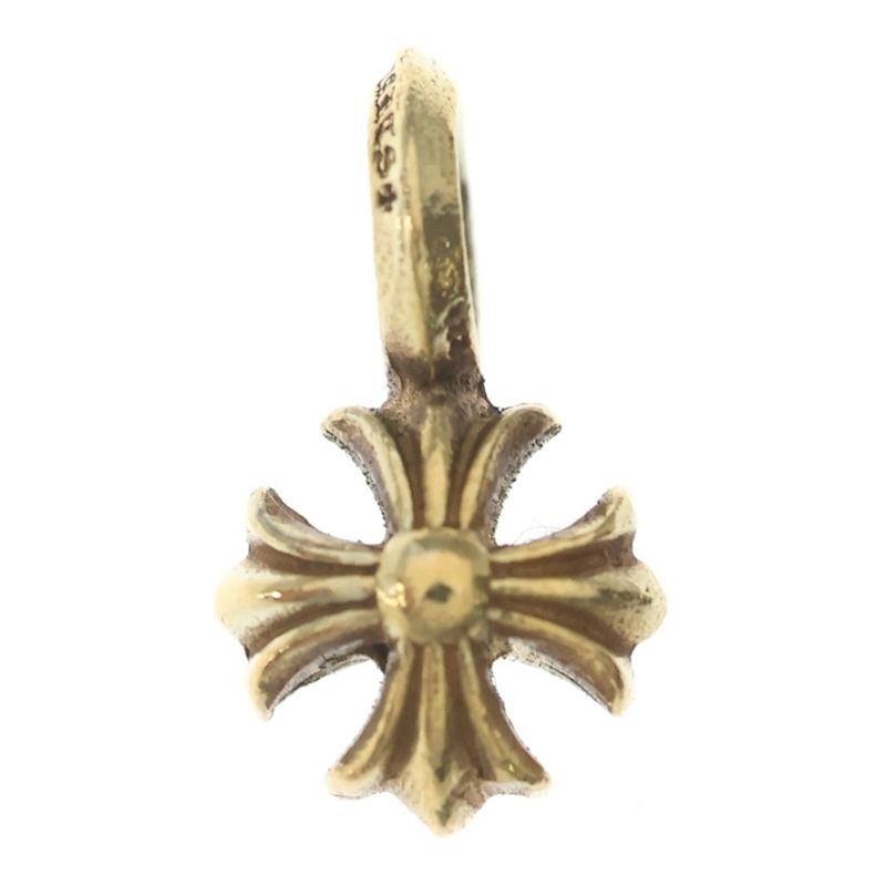 Chrome Hearts 22k Stack CH Plus V2 CH Charm Necklace Top Gold