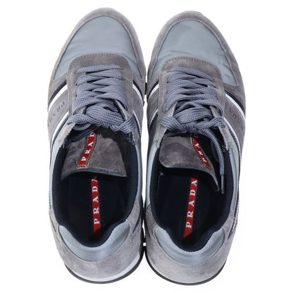 Prada Sport Suede Low Cut Sneakers Shoes Gray
