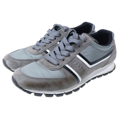 Prada Sport Suede Low Cut Sneakers Shoes Gray