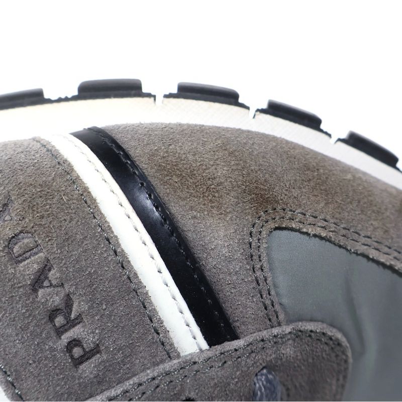 Prada Sport Suede Low Cut Sneakers Shoes Gray