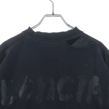 Balenciaga Logo Back Print Crew Neck Short Sleeve T-Shirt Black