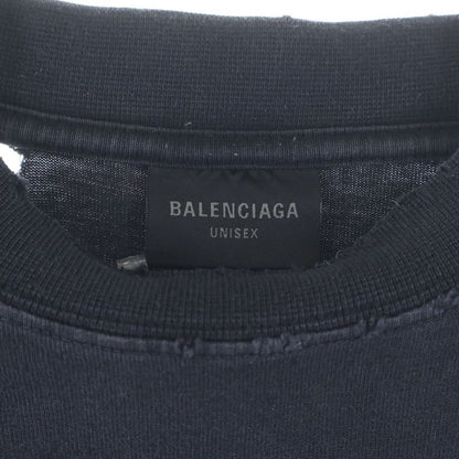 Balenciaga Logo Back Print Crew Neck Short Sleeve T-Shirt Black