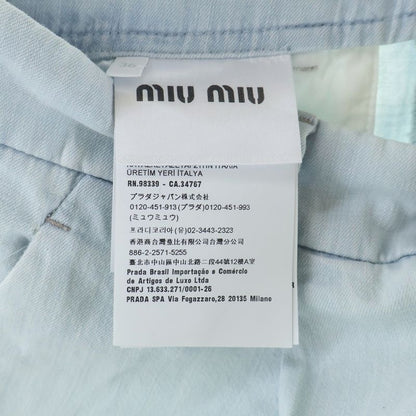 Miu Miu Chambray Denim Pants Blue