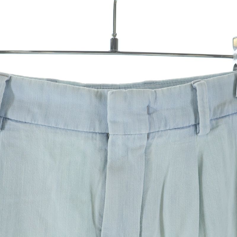 Miu Miu Chambray Denim Pants Blue