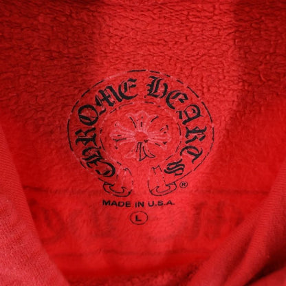 Chrome Hearts Sweatshirt Plvr Back Scroll Label Print Arm Pullover Hoodie Red