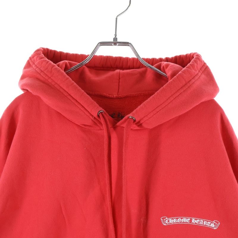 Chrome Hearts Sweatshirt Plvr Back Scroll Label Print Arm Pullover Hoodie Red