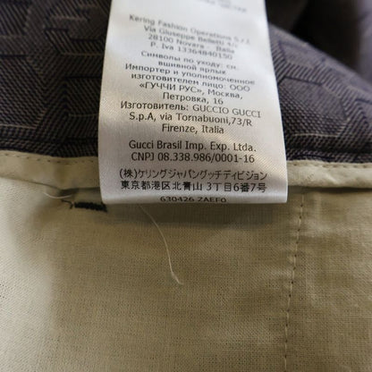 Gucci Wool Allover Pattern Trousers Pants Purple