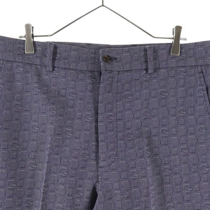Gucci Wool Allover Pattern Trousers Pants Purple