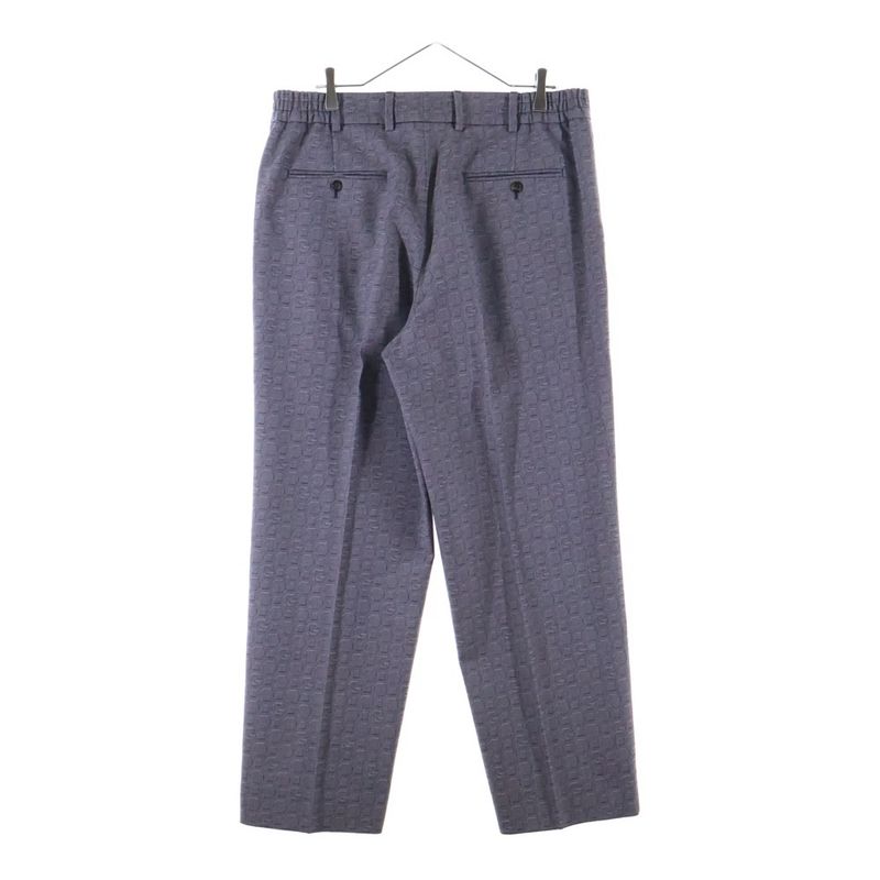 Gucci Wool Allover Pattern Trousers Pants Purple