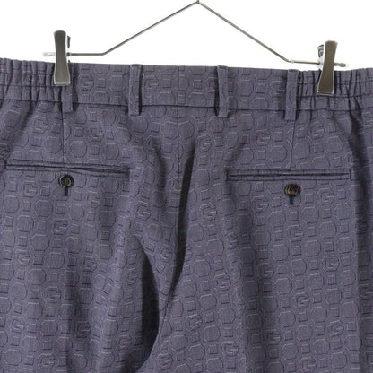 Gucci Wool Allover Pattern Trousers Pants Purple