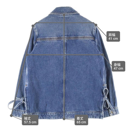 Loewe Anagram Leather Patch Denim Work Jacket Indigo