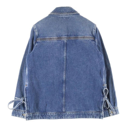 Loewe Anagram Leather Patch Denim Work Jacket Indigo