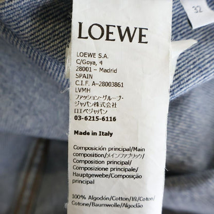Loewe Anagram Leather Patch Denim Work Jacket Indigo