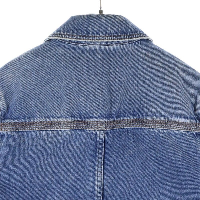 Loewe Anagram Leather Patch Denim Work Jacket Indigo