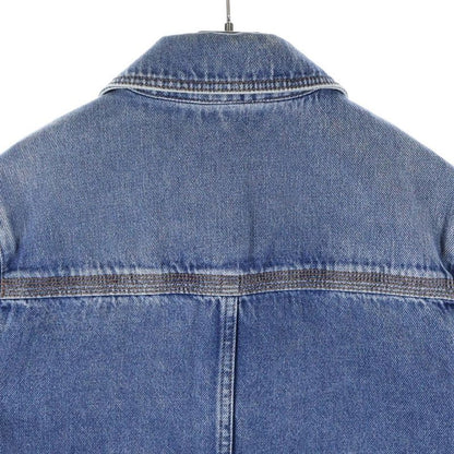 Loewe Anagram Leather Patch Denim Work Jacket Indigo