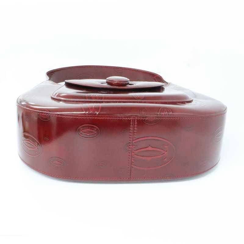 Cartier Happy Birthday Shoulder Bag Gold Patent Leather