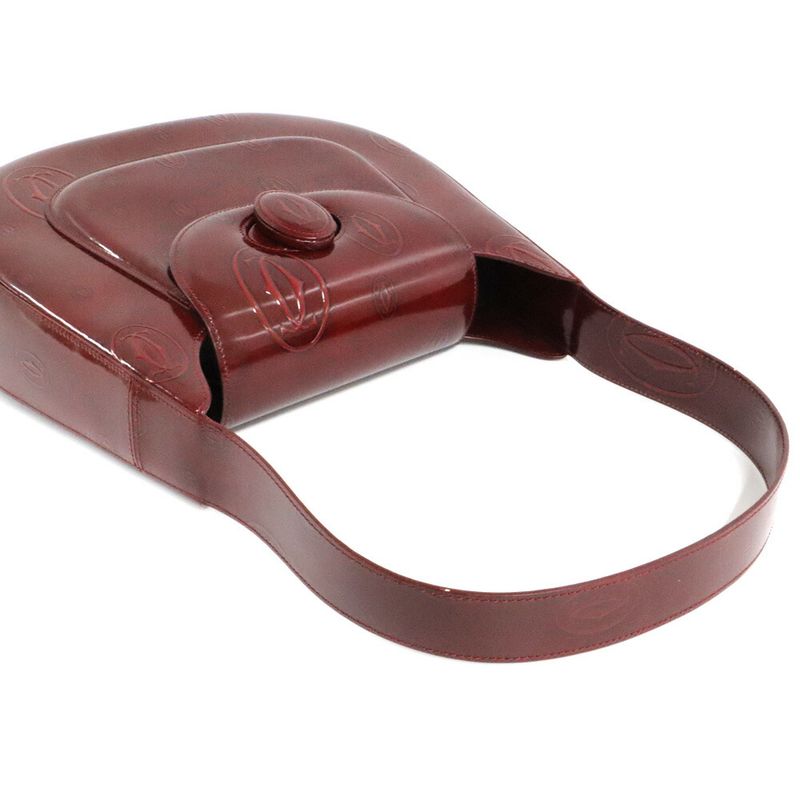 Cartier Happy Birthday Shoulder Bag Gold Patent Leather