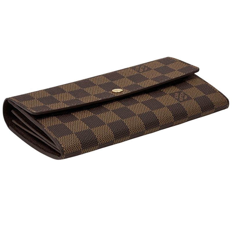 Louis Vuitton Wallet Damier Portefeuille Sarah Ebene Flap Type Classic Adult