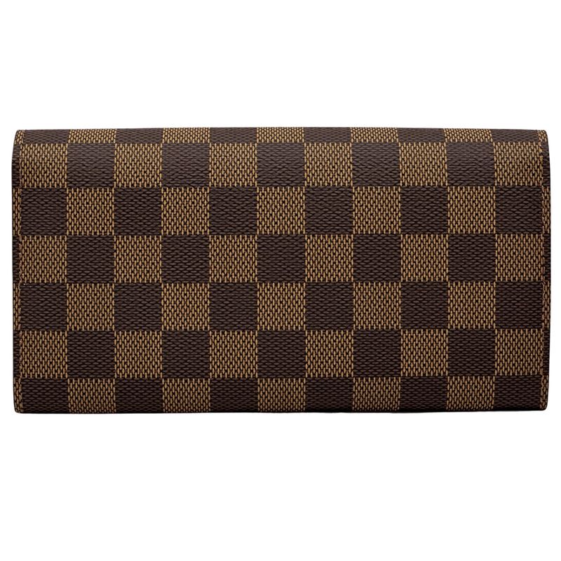 Louis Vuitton Wallet Damier Portefeuille Sarah Ebene Flap Type Classic Adult