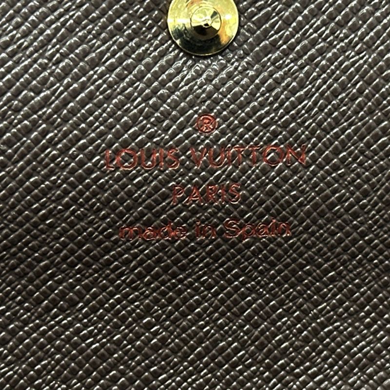 Louis Vuitton Wallet Damier Portefeuille Sarah Ebene Flap Type Classic Adult
