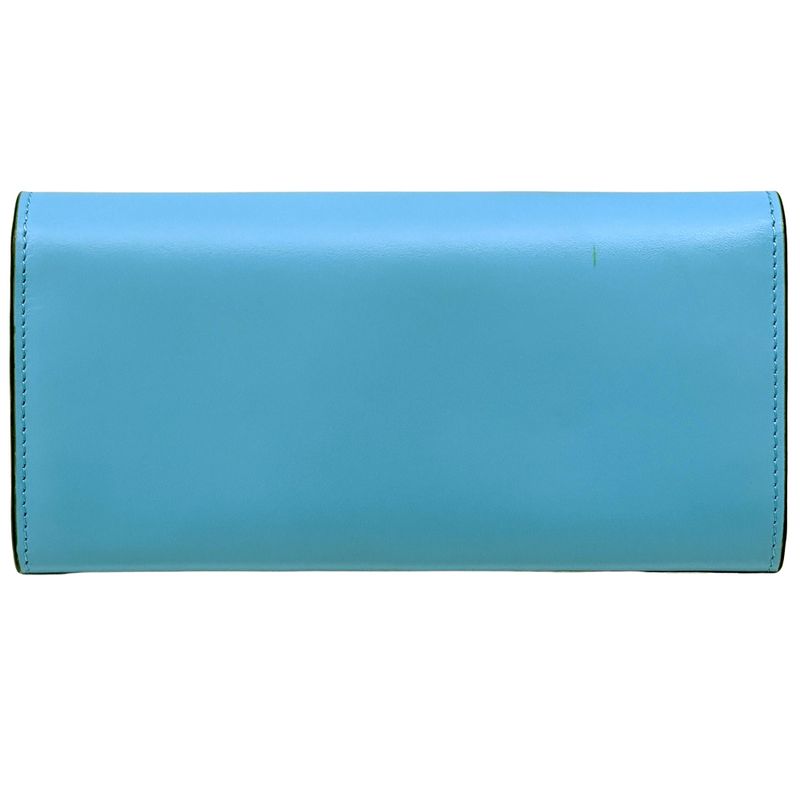 Fendi Wallet Leather Blue Light Flap