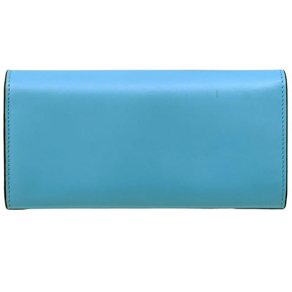 Fendi Wallet Leather Blue Light Flap