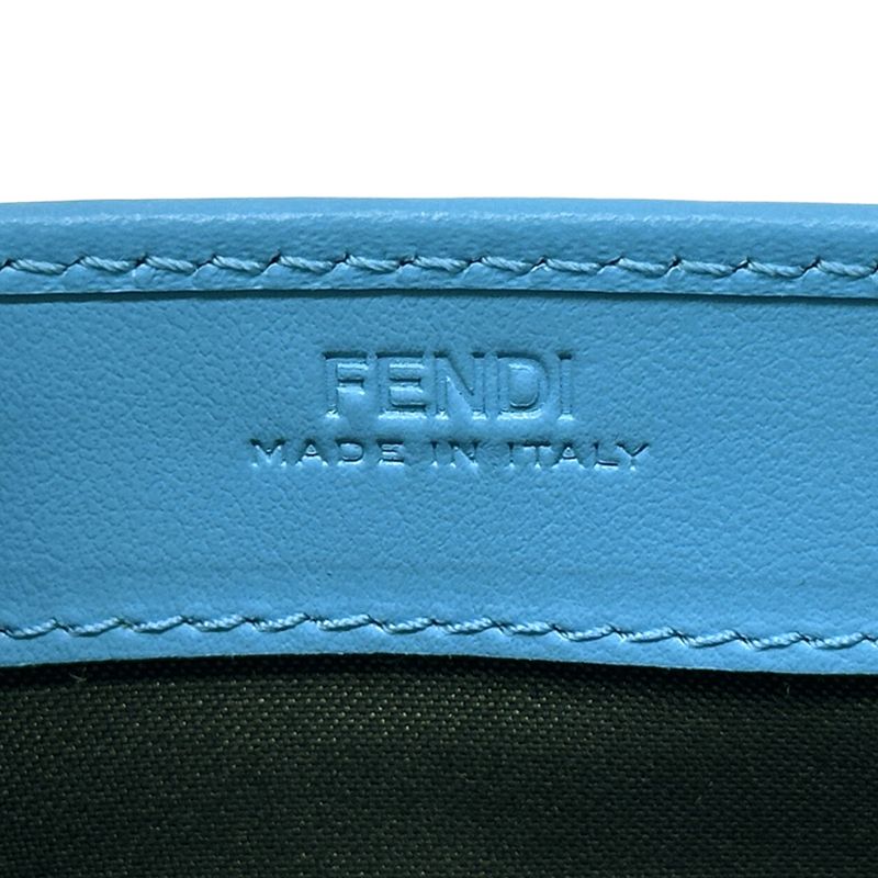 Fendi Wallet Leather Blue Light Flap