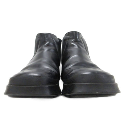 Prada Side Gore Boots Square Toe Thick Sole Leather 5.5 24.5 cm Black