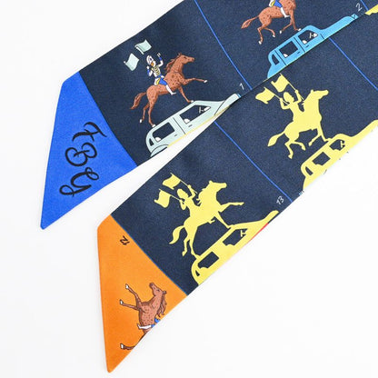 Hermes Scarf Twilly Scarves Navy