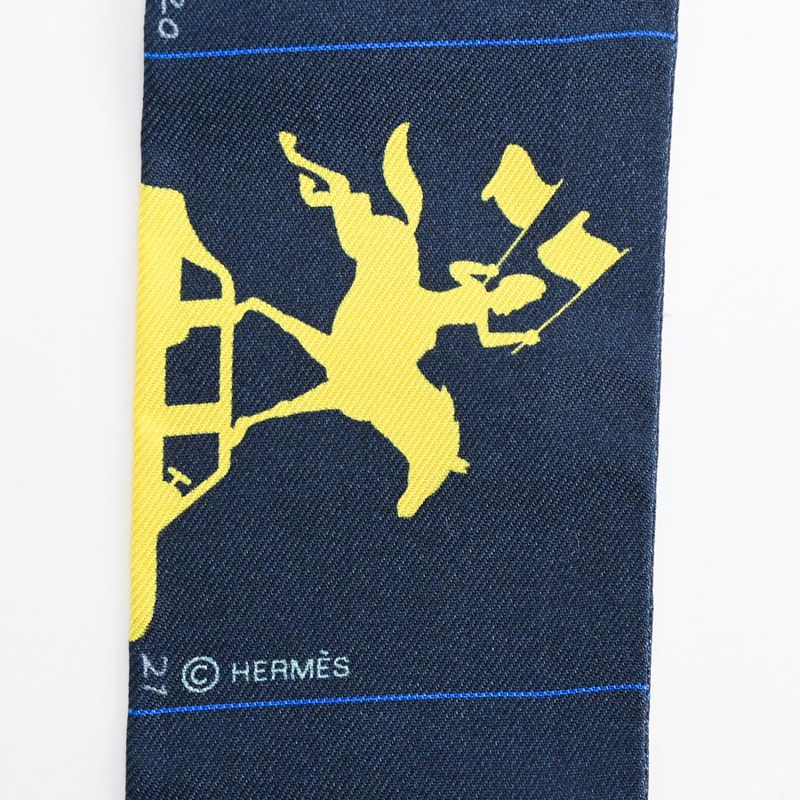 Hermes Scarf Twilly Scarves Navy