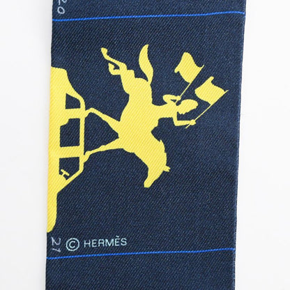 Hermes Scarf Twilly Scarves Navy